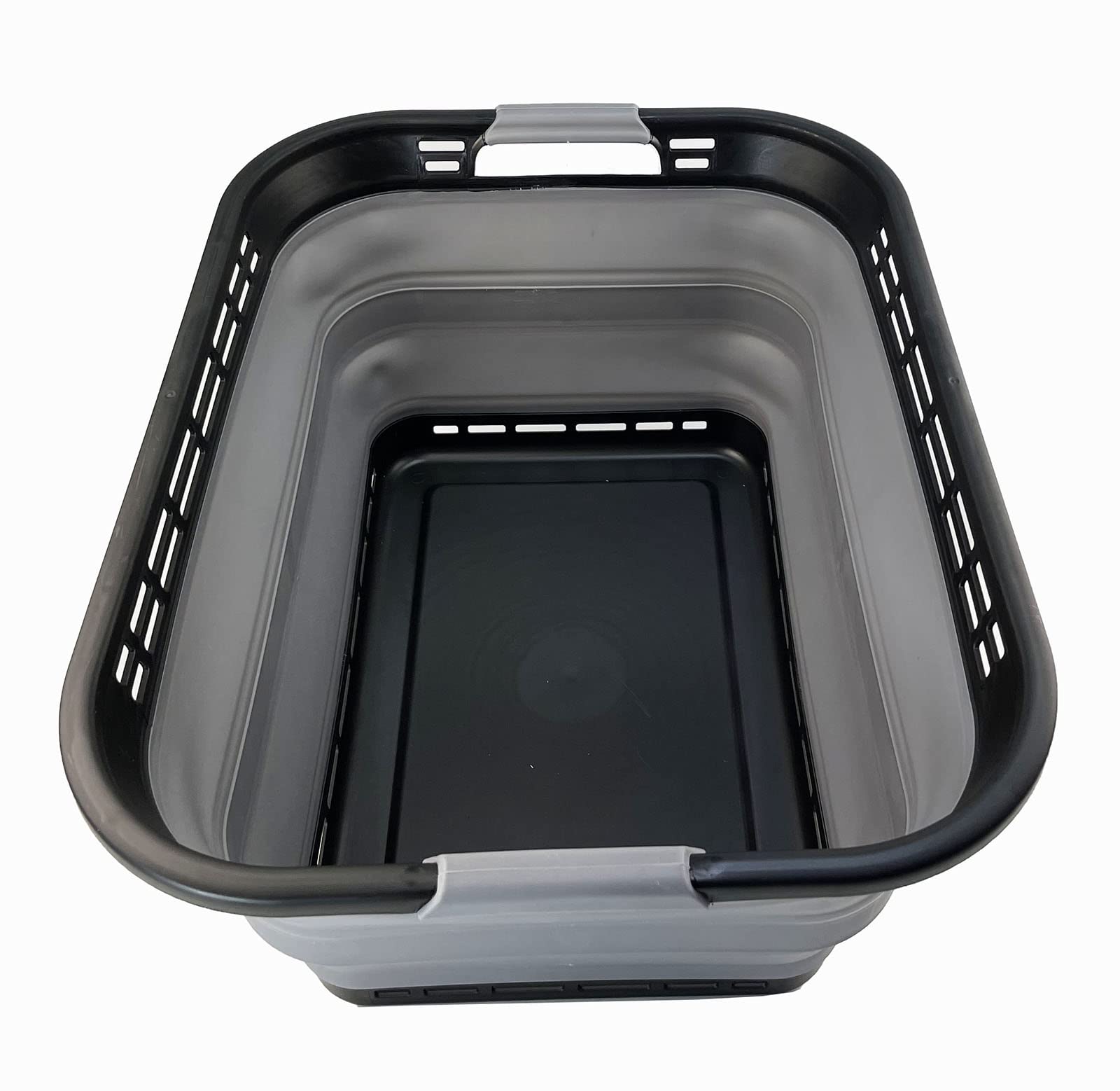 Sammart 42L (11 Galloons) Collapsible Plastic Laundry Basket - Foldable Pop Up Storage Container/Organizer - Portable Washing Tu