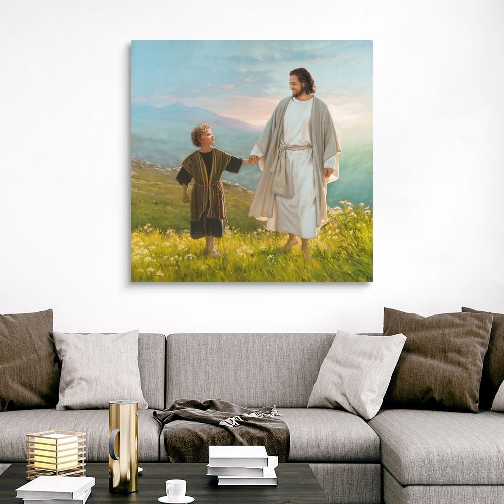Canvas On Demand Walk Beside Me Canvas Wall Art Print By Mark Missman, Traditional, Home Decor, Christian, Christianity Artwork,