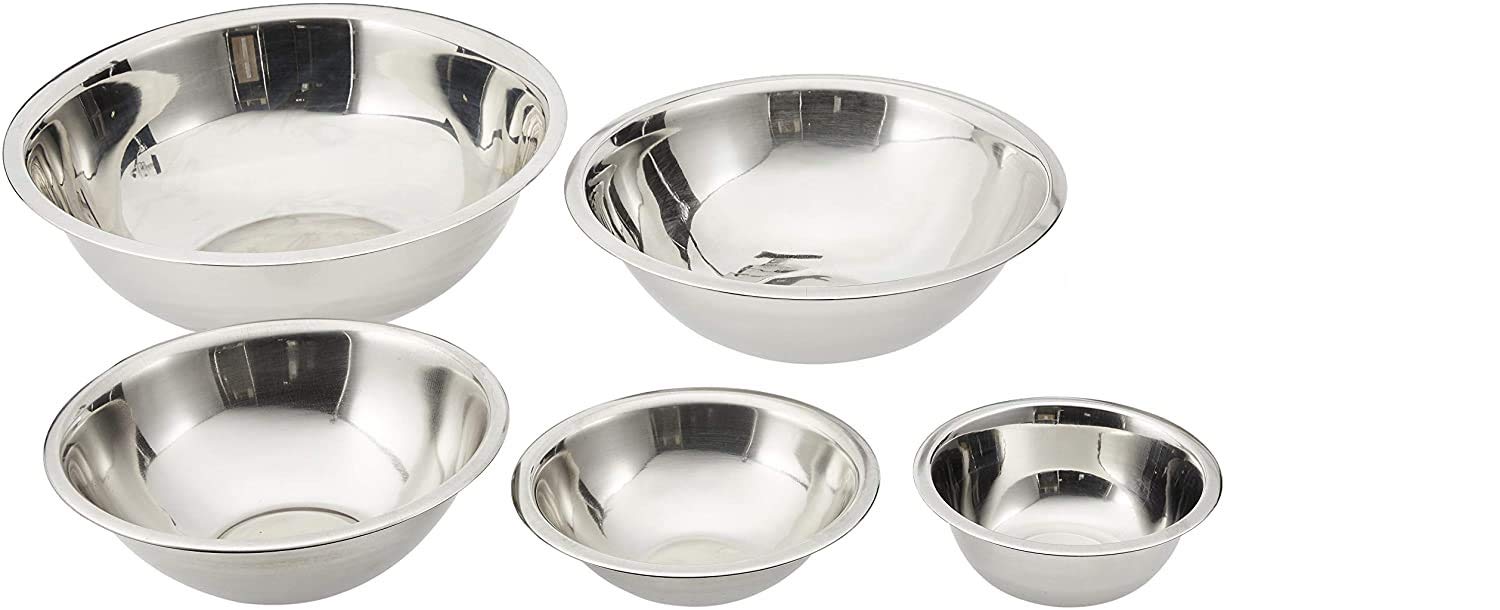 Cook Pro 5-Piece Stainless Steel Mixing Bowl Set