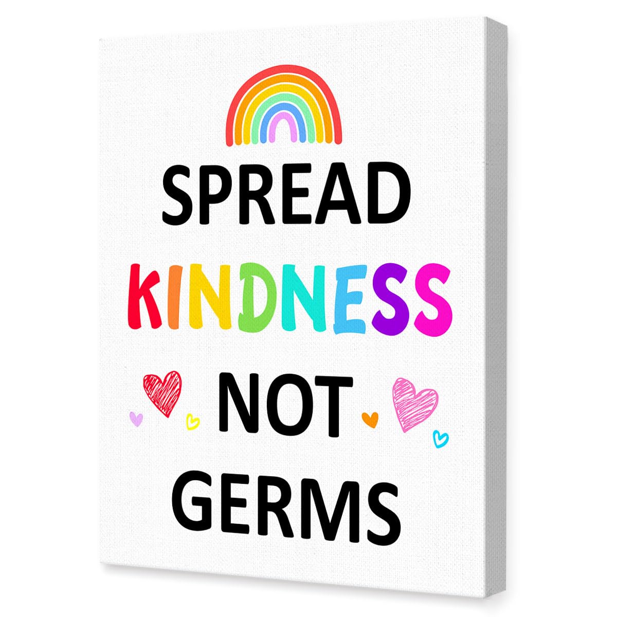 Listngbo Mental Health Canvas Wall Art,Spread Kindness Not Germs Health Clinic Motivational Quote Painting Prints Poster Ready T