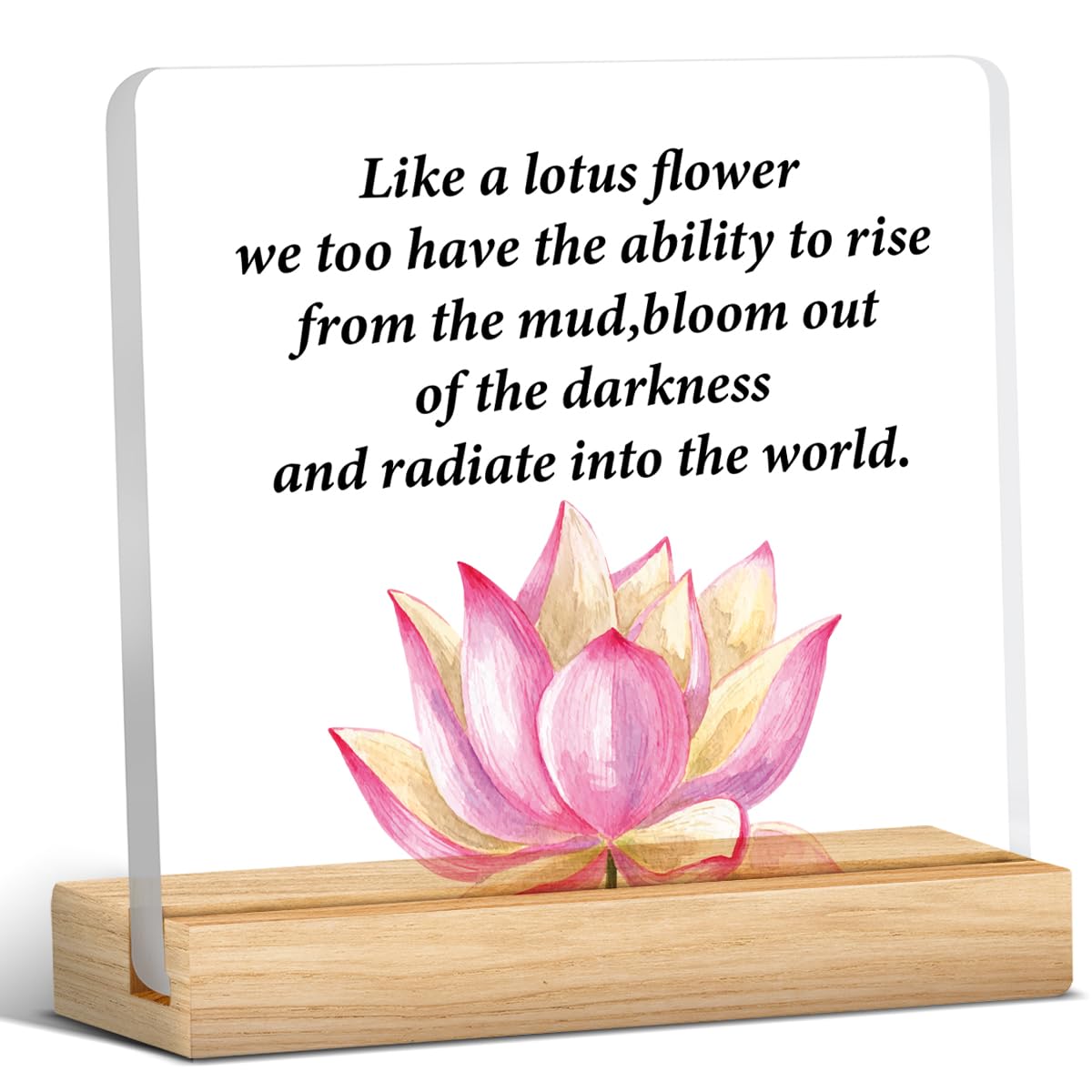 Motivational Gifts Lotus Sign Inspirational Gifts Just Like the Lotus Acrylic Desk Sign Decor