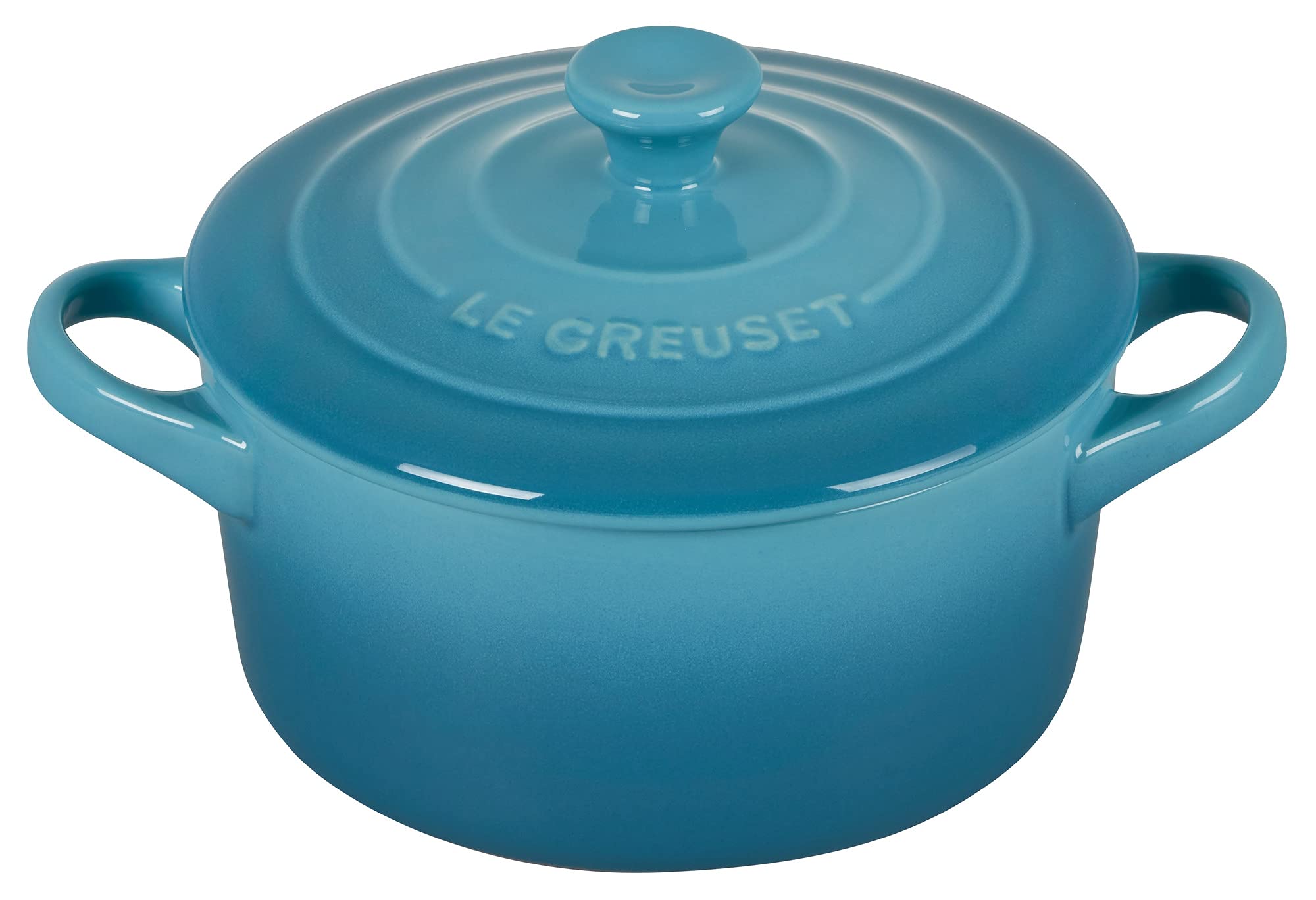 Le Creuset Stoneware Mini Round Cocotte, 14 Oz., Caribbean
