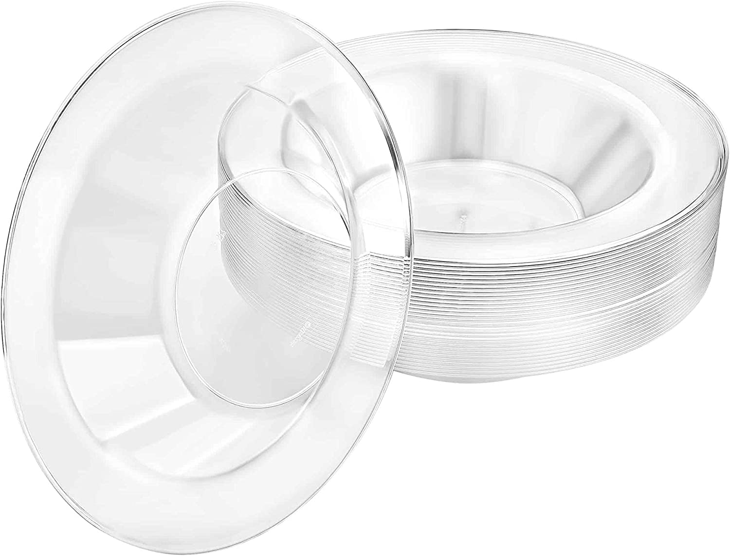 Round Plastic Bowls - 5 Oz, Clear, 30 Pcs