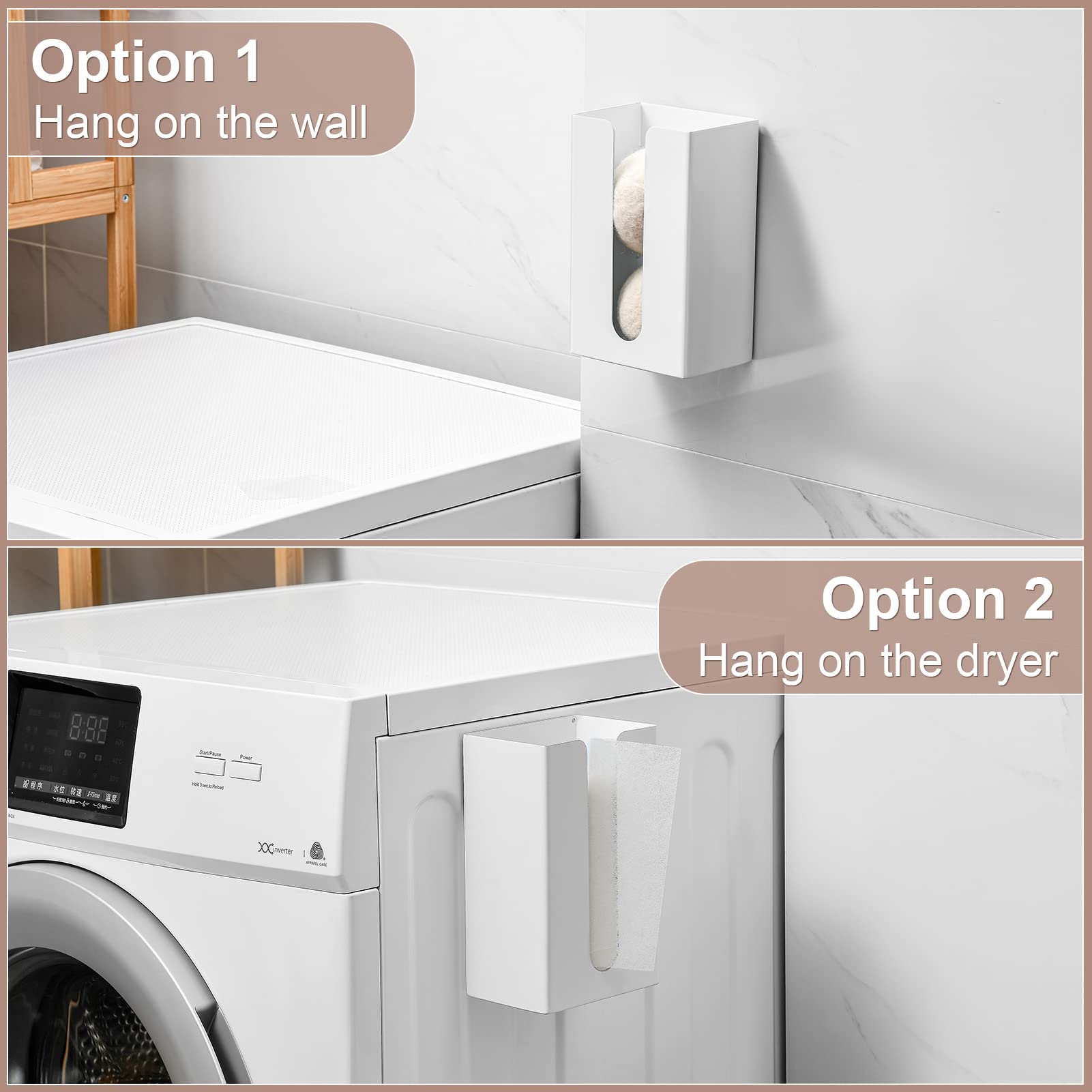 Subekyu Metal Magnetic Dryer Sheet Holder For Laundry Room,Dryer Sheet Container,Iron Dryer Sheet Dispenser For Laundry Storage