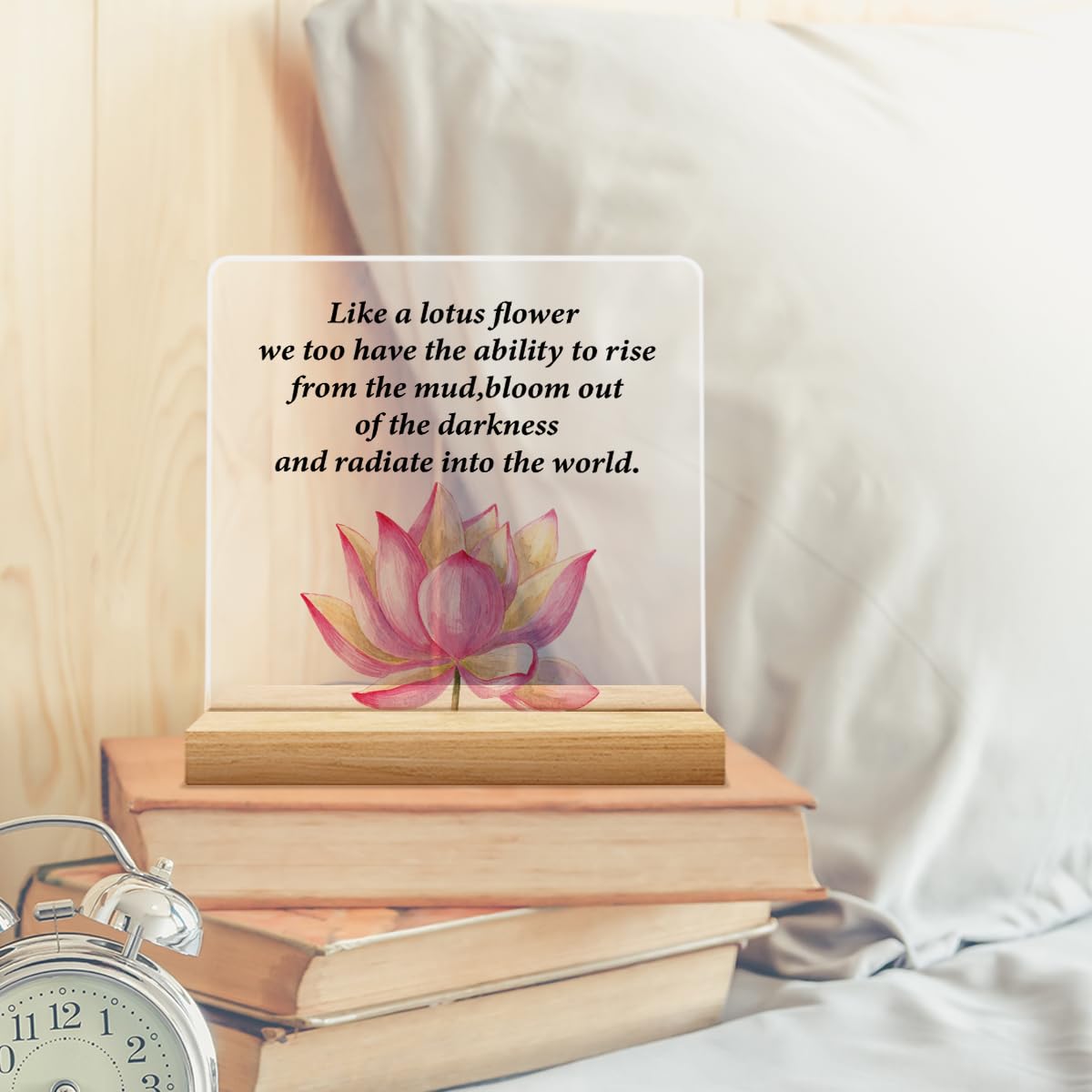 Motivational Gifts Lotus Sign Inspirational Gifts Just Like the Lotus Acrylic Desk Sign Decor