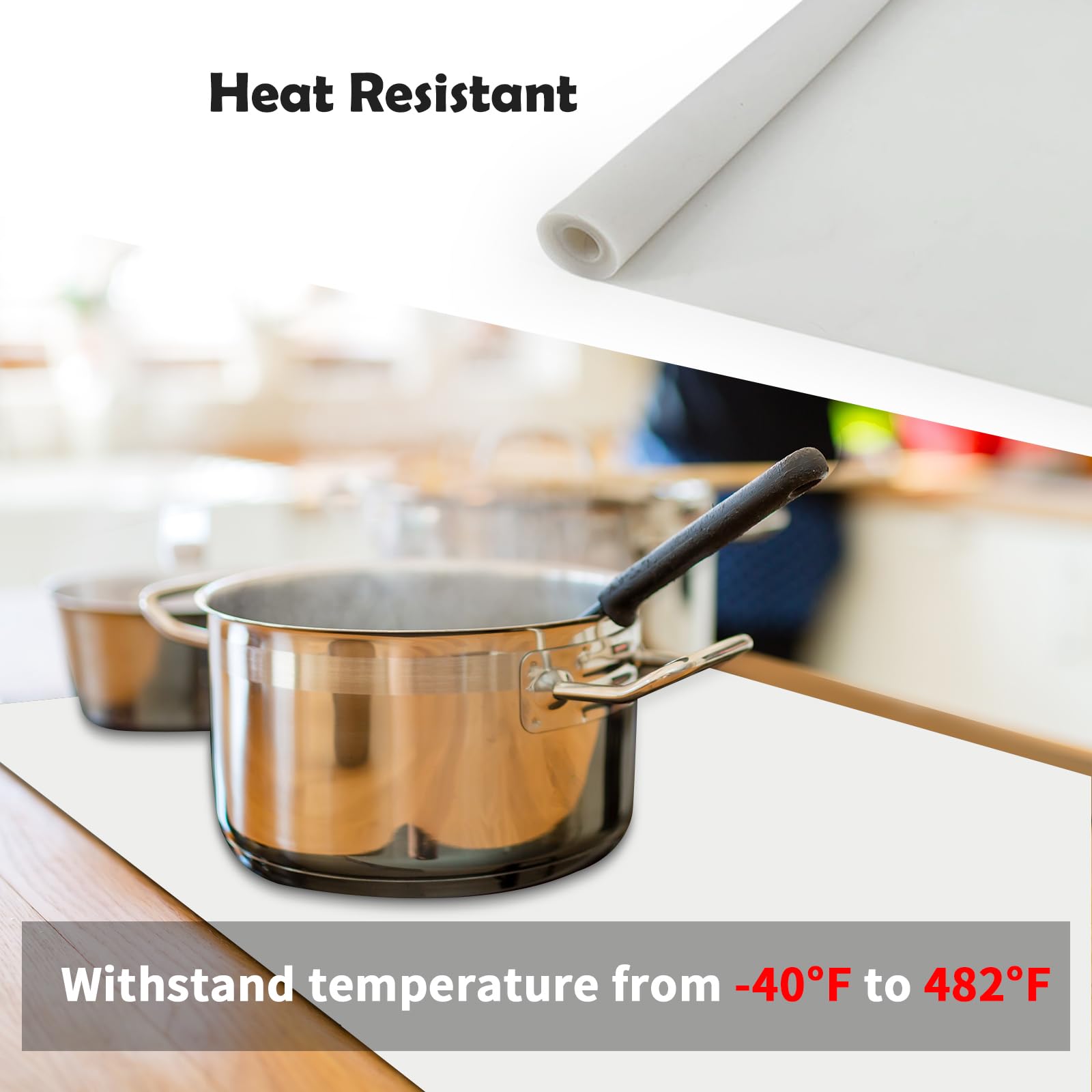 2 Pack Silicone Mats, 35.4''X23.6'' Silicone Mat For Kitchen Counter, 2Mm Thick Heat Resistant Mat, Waterproof Countertop Protec