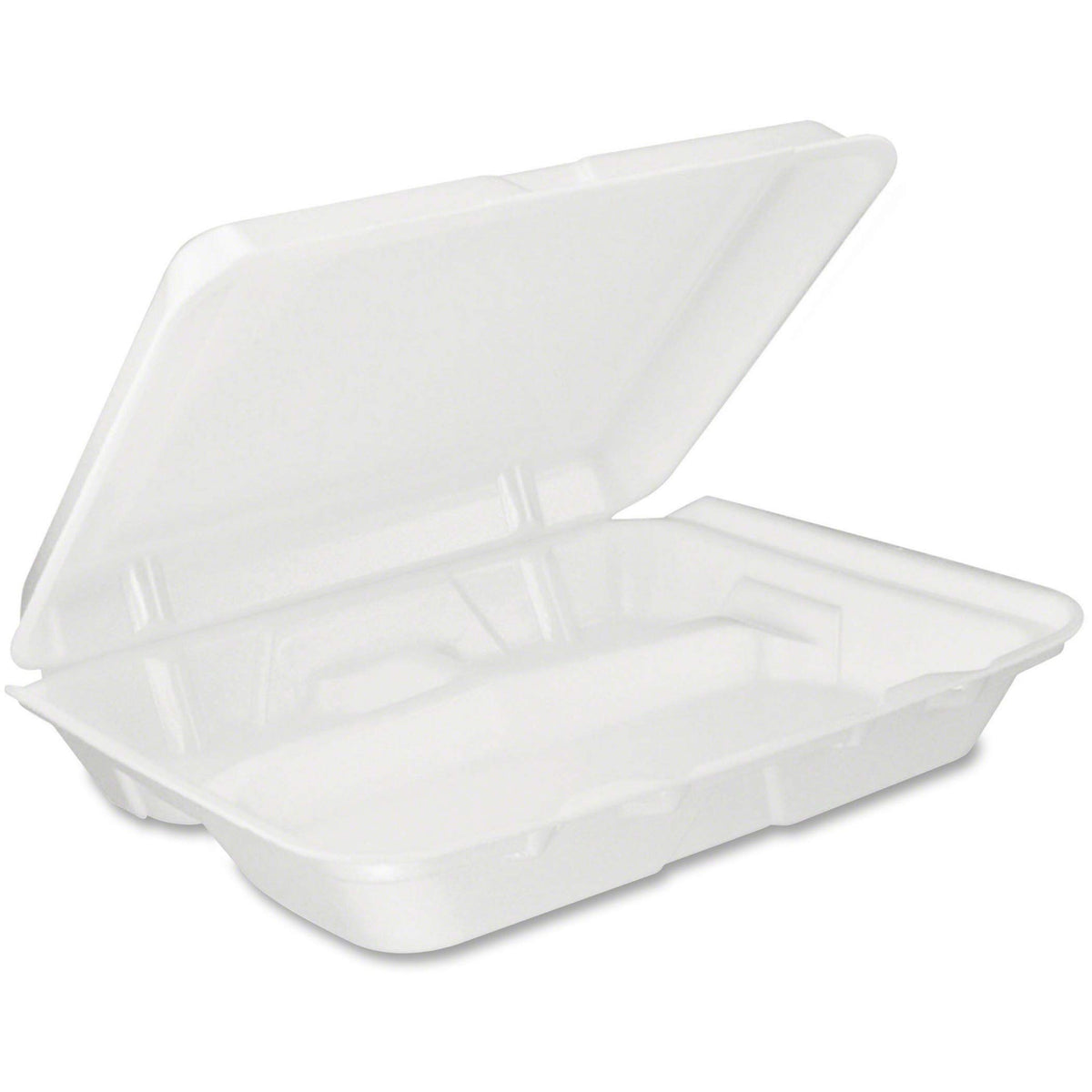 Dart 95Ht3R Lg 3 Comp Foam Hinged Container, 9.5 In (Case Of 200)