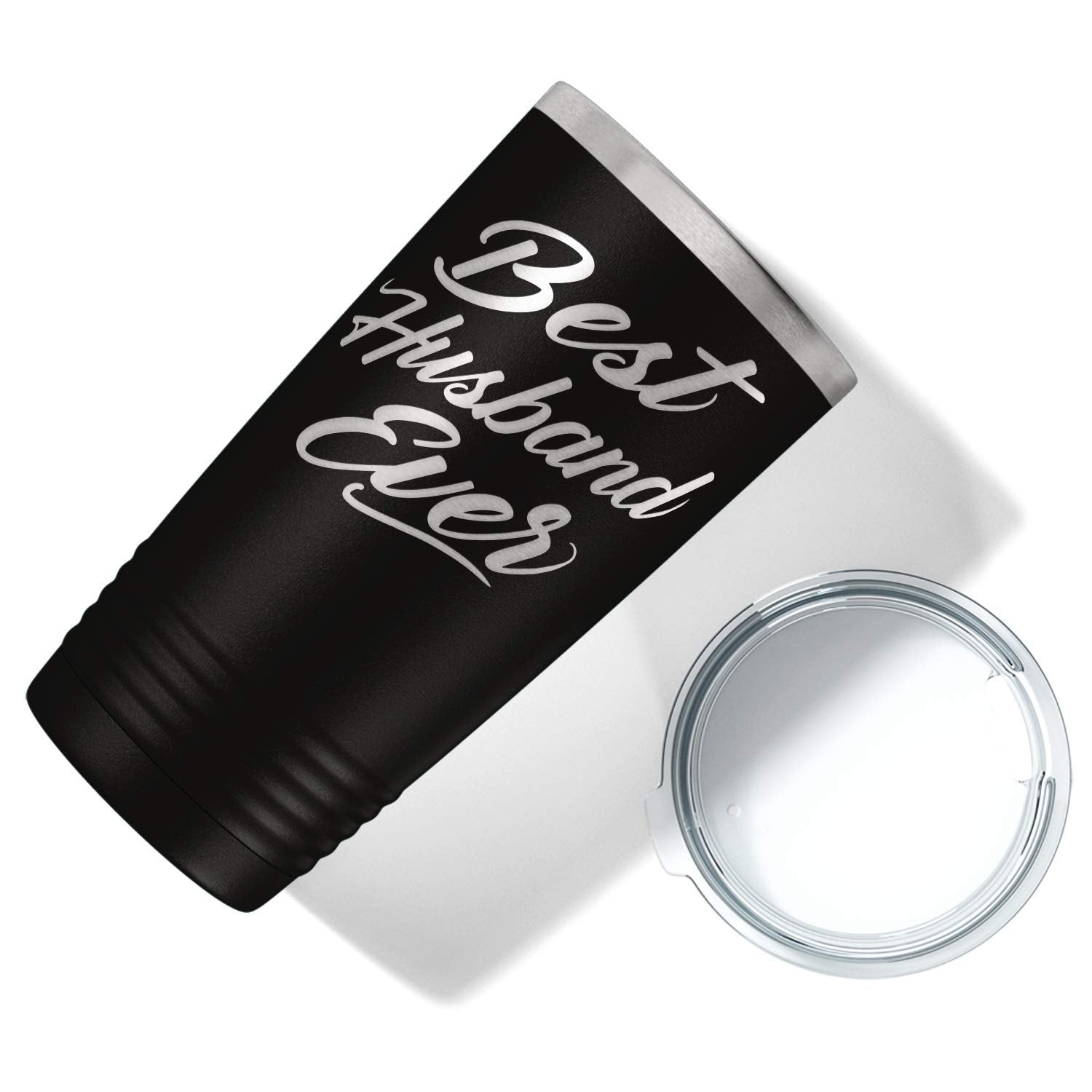 Best Husband Ever Gift On Black 20 Oz Stainless Steel Funny Engraved Insulated Travel Mug With Lid Cup