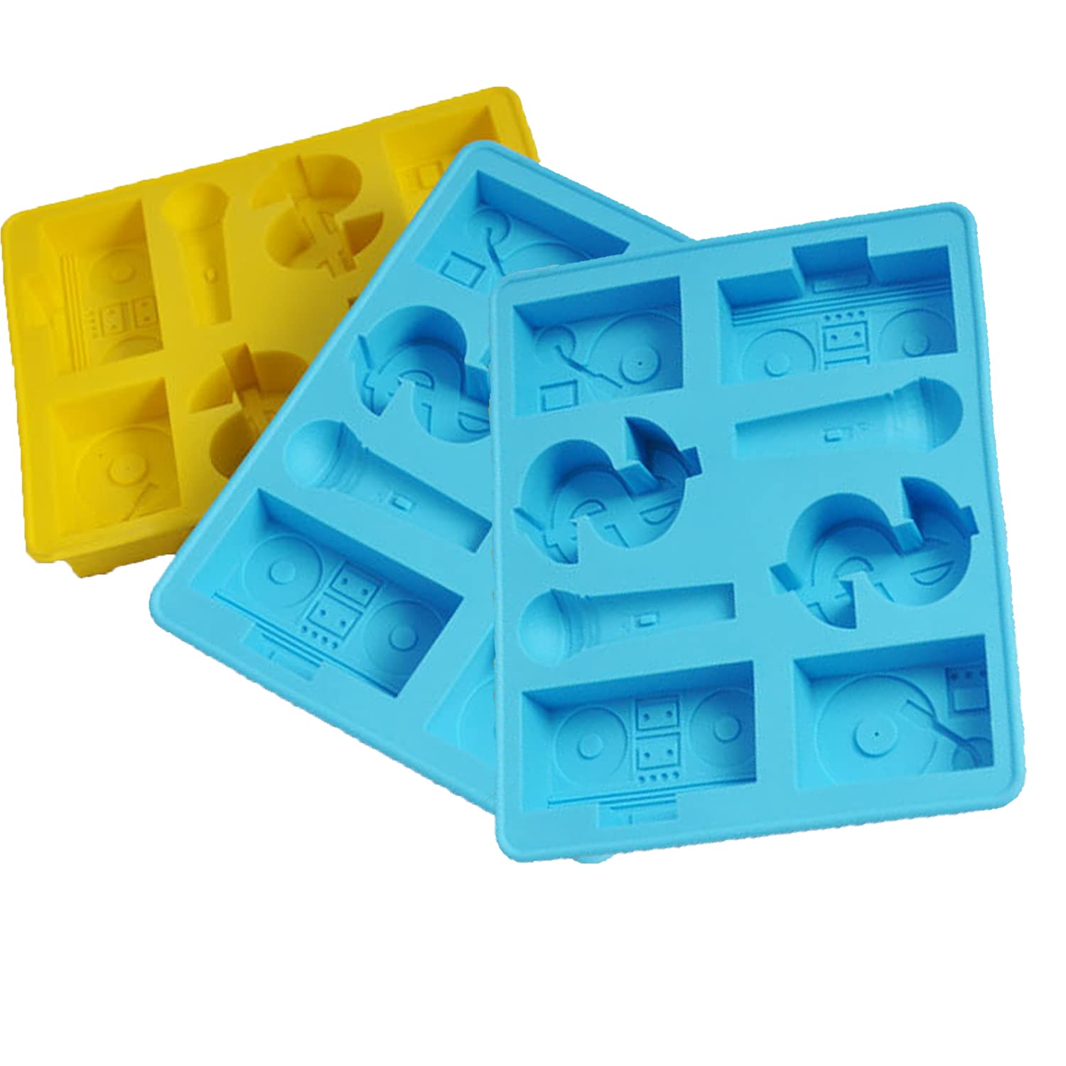 Cestony 3Pcs Hip Hop Dj Karaoke Boomboxsilicone Molds For Diy Ice Cube Fondant Biscuit Cookies Chocolate Dessert Decor
