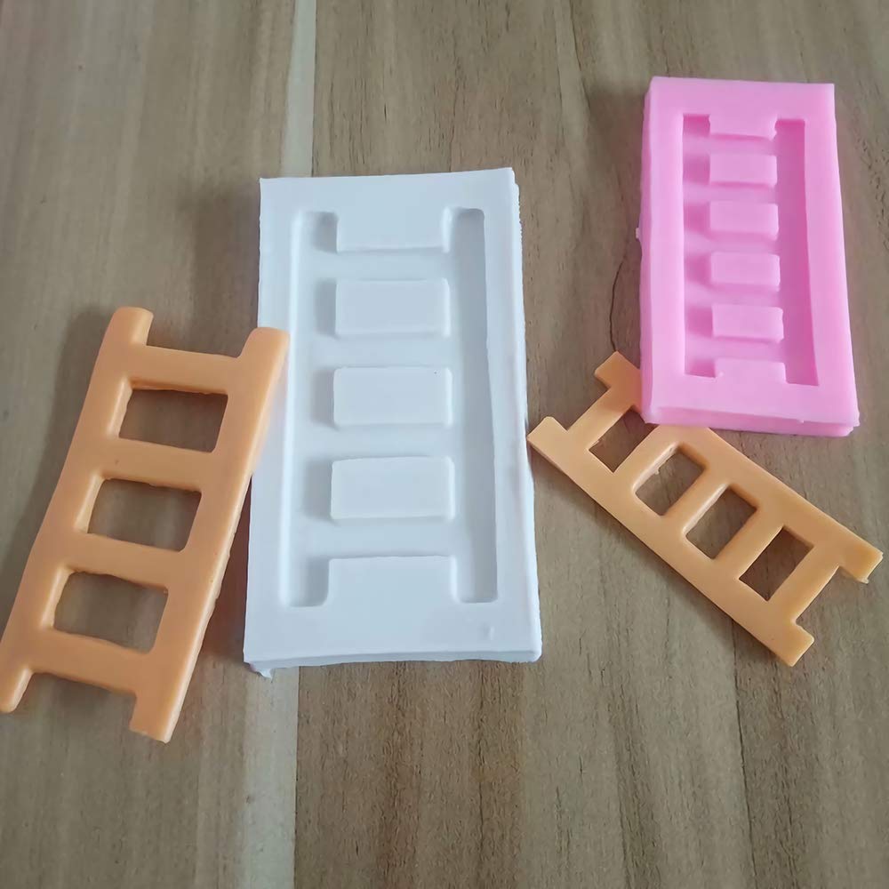 2Pcs Mini Size Ladder Or Fence Shaped Silicone Fondant Mold Cake Cupcake Decorating Tool Chocolate Candy Polymer Clay Making Mou
