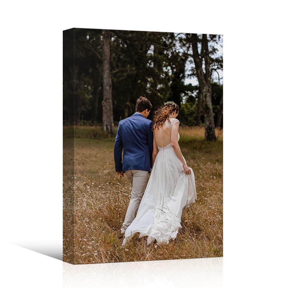 H5Print Custom Canvas Prints Personalized Wall Art With Your Wedding Photos/Pictures Digitally Printed - 36X24Inches