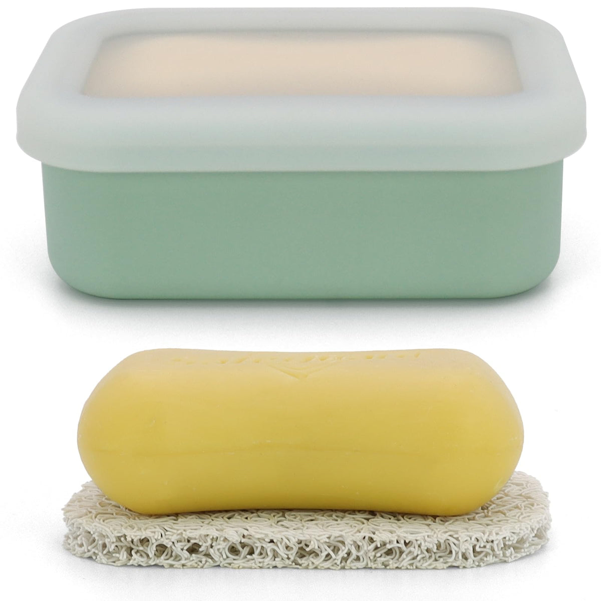 Aimaiaimai Compact Leakproof Travel Soap Case, Silicone Travel Soap Container, Portable Soap Box With Drainage Layer, Shatterpro