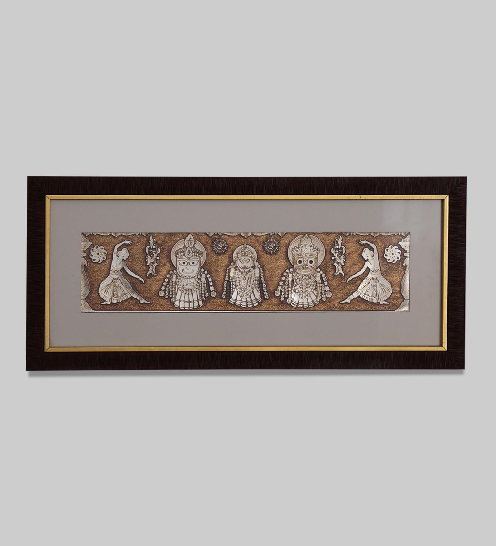 Shree Kala Home Decor Wall Painting Home Decor-Spiritual OdishaS Sacred Trio: Jagannath, Subhadra, And Balabhadra Wall Painting