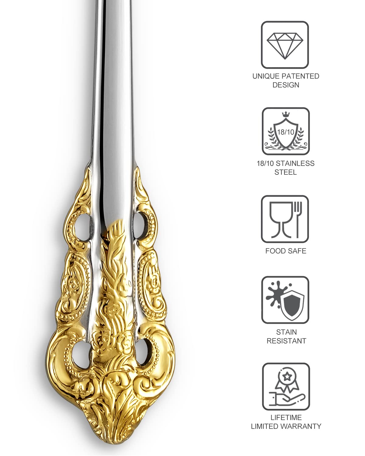 Keawell Luxury 6.3'' Teaspoons, 18/10 Stainless Steel, Gorgeous Small Spoons, Stirring, Mixing, Sugar, Cake, Dessert Spoons, Min