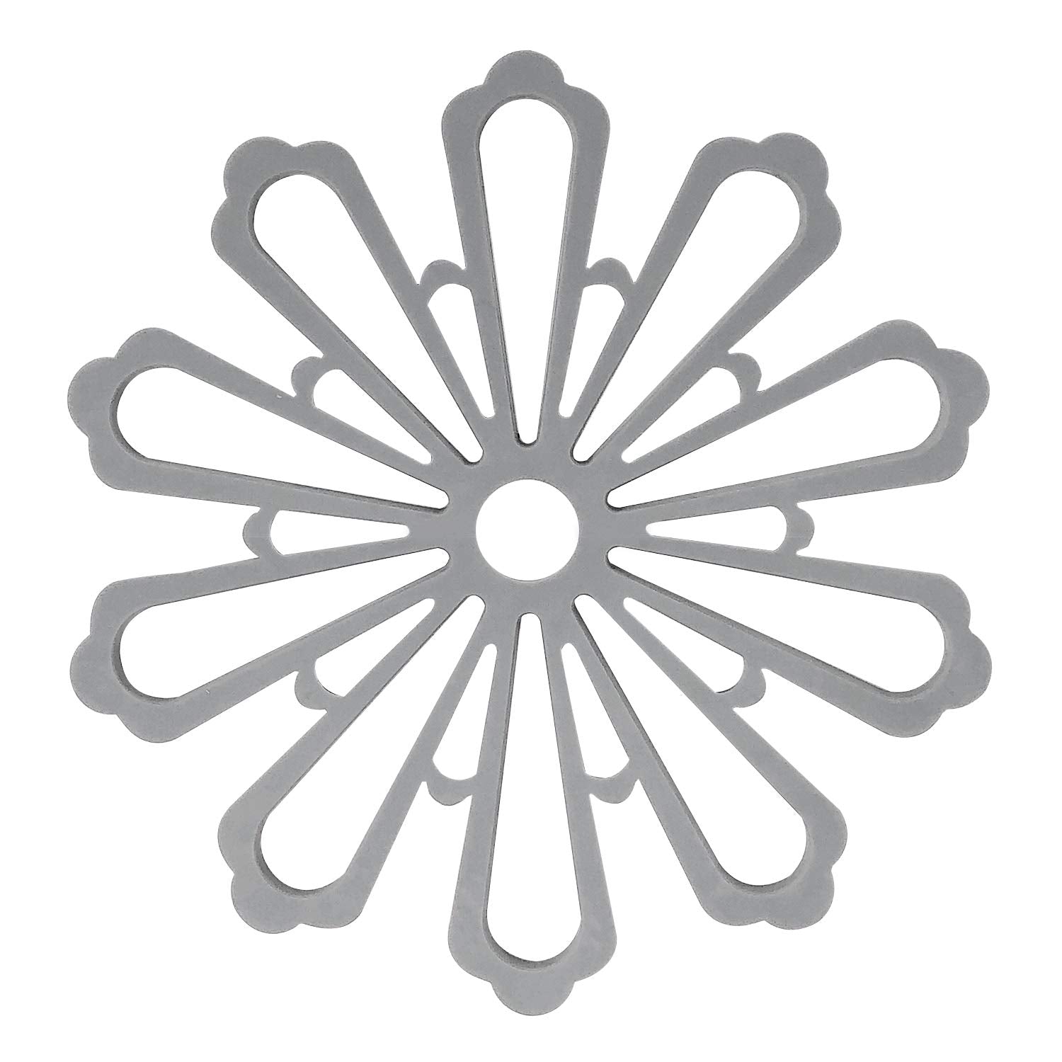 Allydrew Non-Slip Insulated Silicone Carved Trivets, Flexible And Durable Floral Coasters Multi-Use Pot Holders & Placemats Set,