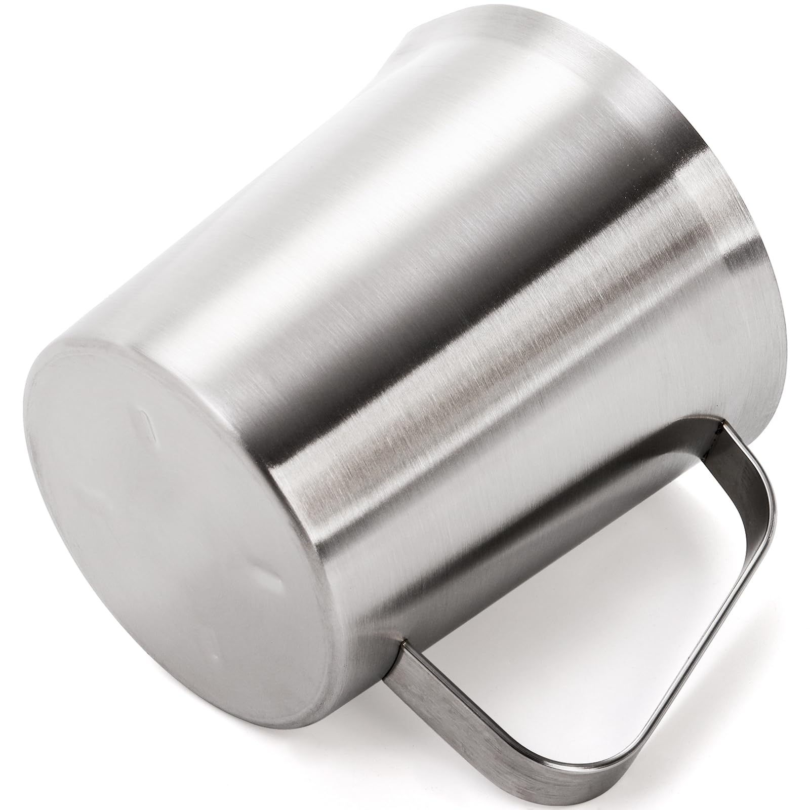 Topzea Set Of 2 Measuring Cup With Handle, 18/8 Stainless Steel Baking Measuring Pitcher 16 Oz & 24 Oz Coffee Milk Frothing Cup