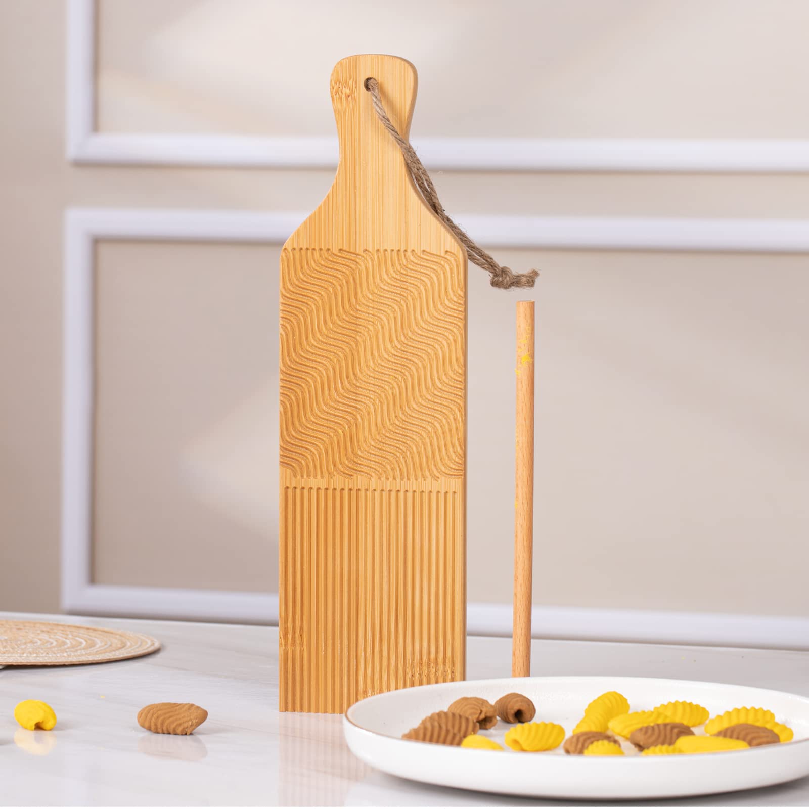 Gnocchi Board Hand Crafted Gnocchi Paddle With Garganelli Stick Maveite Cavatelli Pasta Maker Pasta Board Gnocchi Ridges Roller