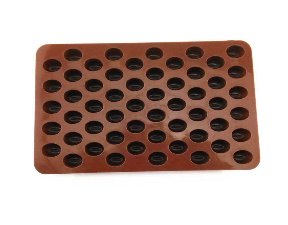 Yueton 55 Cavity Silicone Coffee Beans Mold Chocolate Candy Ice Cube Tray Cake Decoration Bakeware Mould Maker