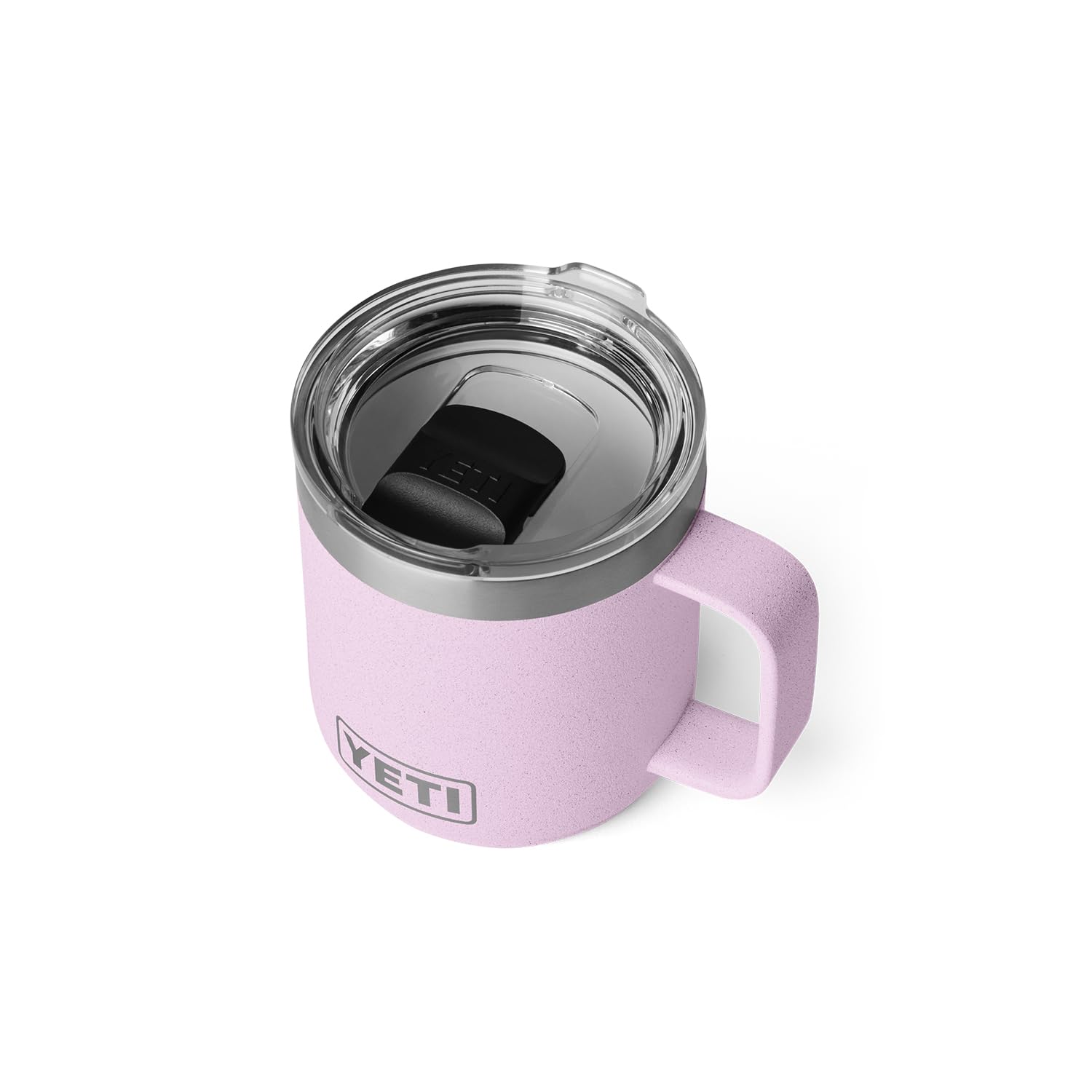 YETI Rambler 10 oz Ceramic Lined Stackable Mug, Vacuum Insulated, Stainless Steel with MagSlider Lid, Cherry Blossom