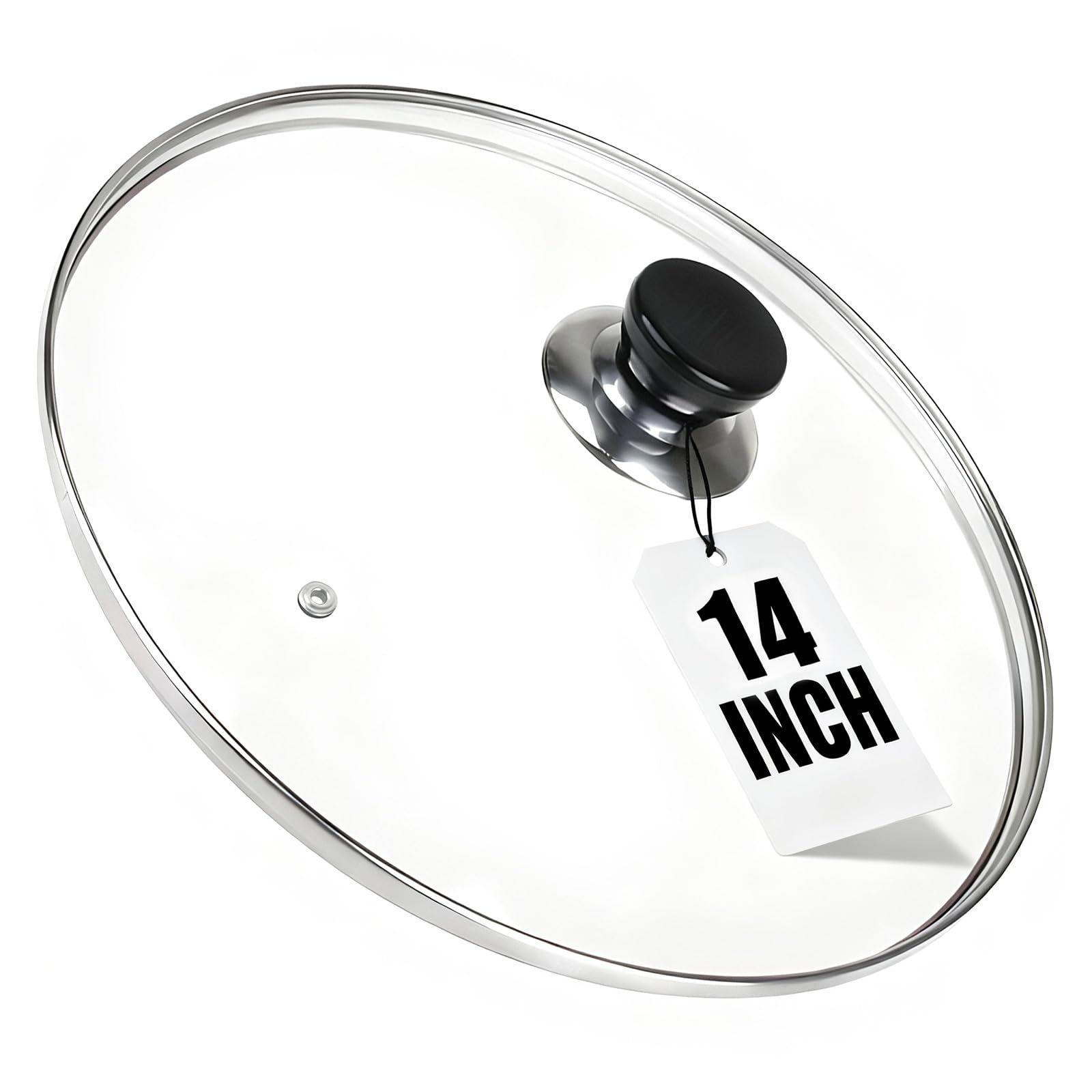 14 Inch Pan Lid, 14 Frying Pan Lids, Tempered Glass Cast Iron Lid for Skillets, Fry Pan, Wok Pot (14 inch)