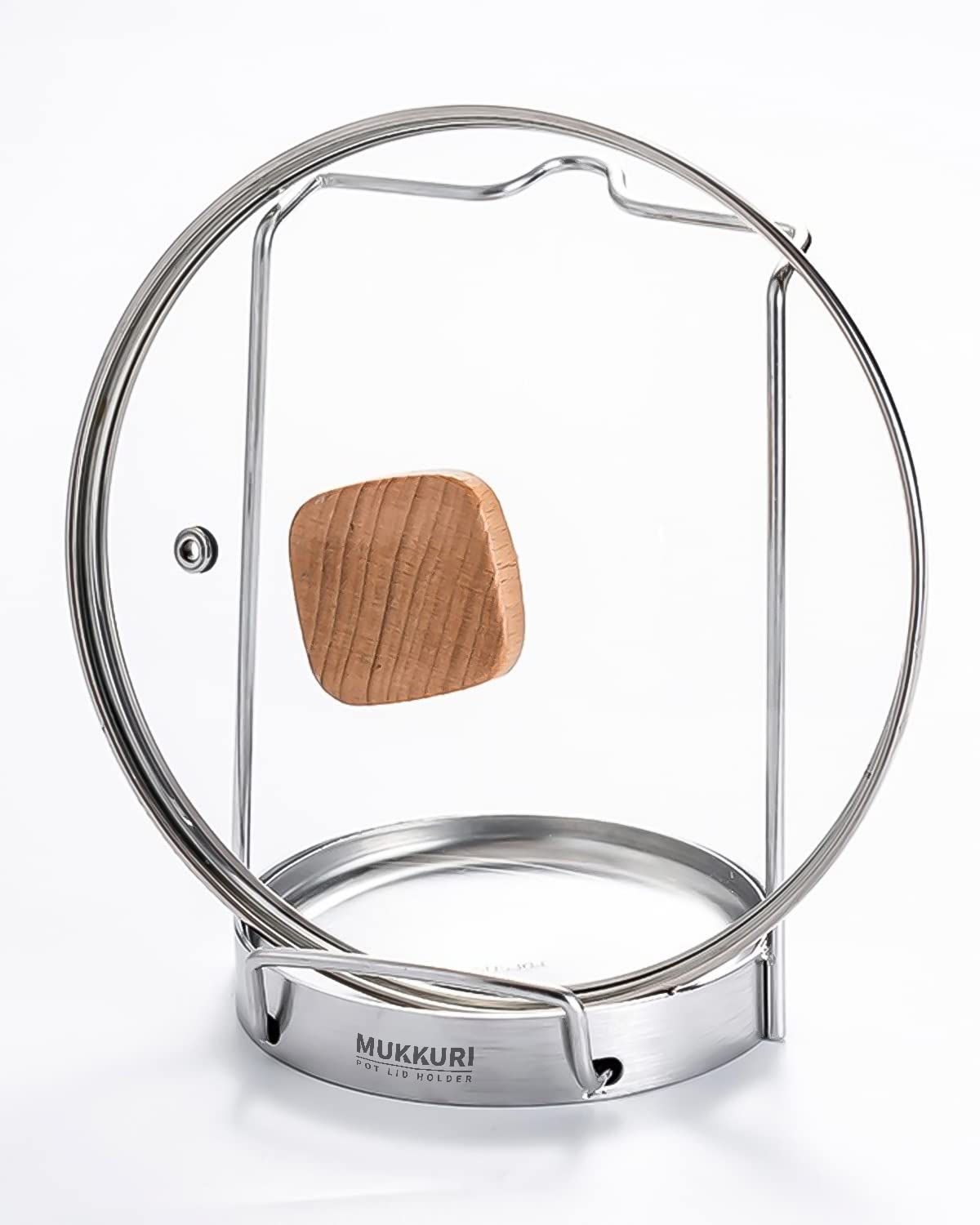 Mukkuri Pot Lid Organizer, Pot Lid Holder 304 Stainless Steel Pot Lid Stand,Lid And Spoon Rest Cutting Board Holder,Pot Lid Rack
