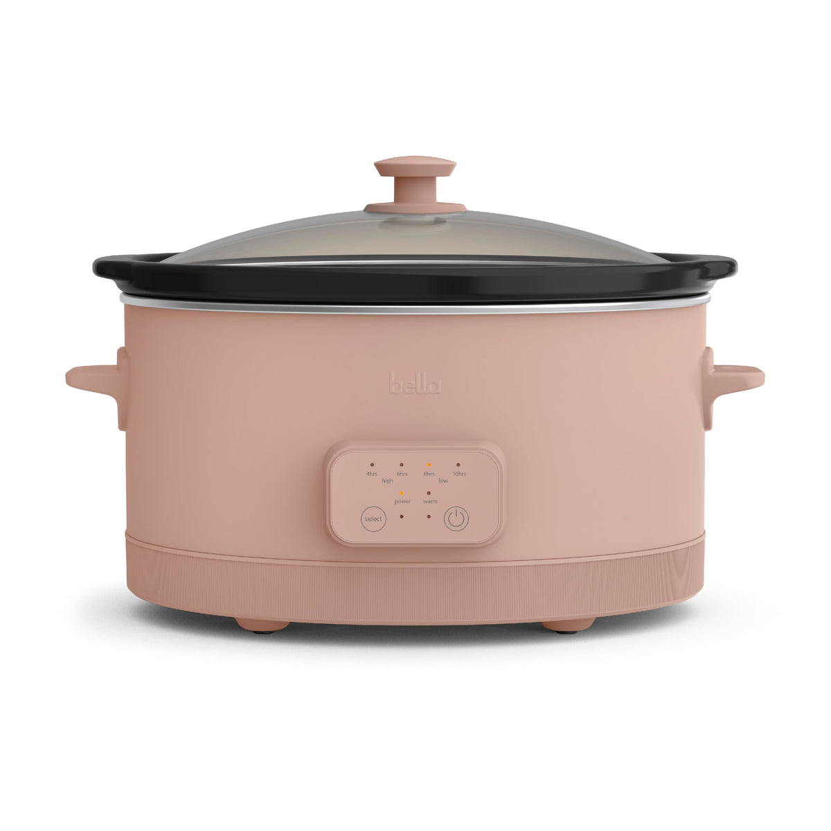 Bella 6.0 Qt Programmable Slow Cooker, Evergood Ceramic Nonstick Coating, Adjustable Temperature & Cooking Times, Dishwasher Saf