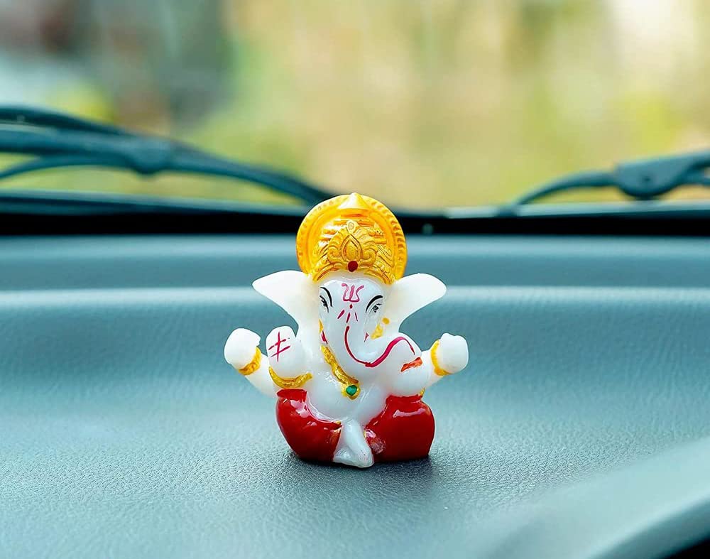 ODDCLICK Idol Car Dashboard - Hindu Ganesha Statue God India Ganpati Lord Murti Mandir Diwali Gifts Yoga Zen Meditation Room Alt
