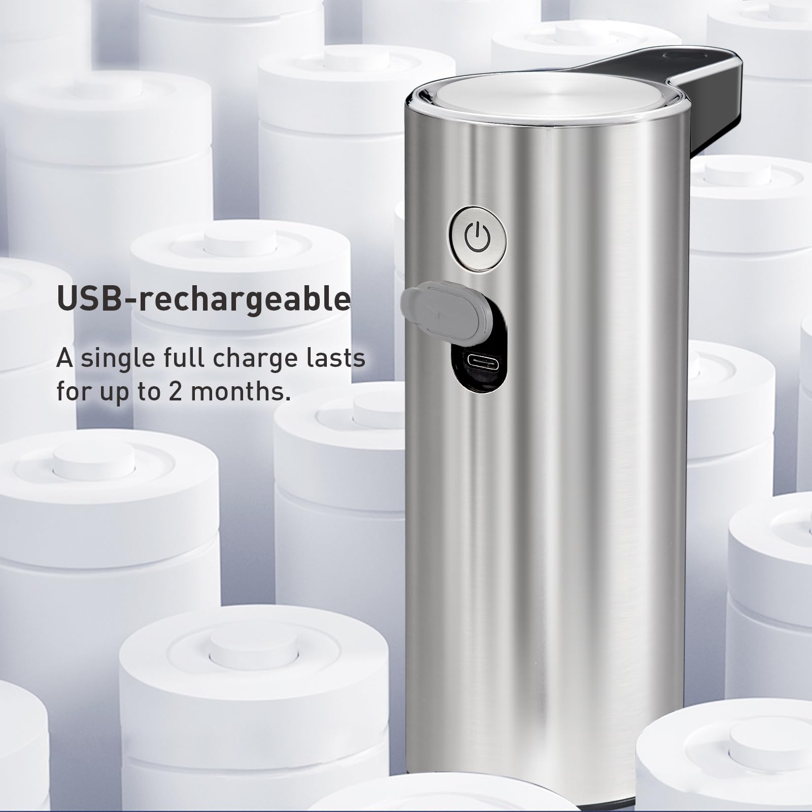 Eko Aroma Touchless Automatic Soap Dispenser For Kitchen And Bathroom, Liquid Hand Soap Dispenser, Water-Resistant And Rechargea