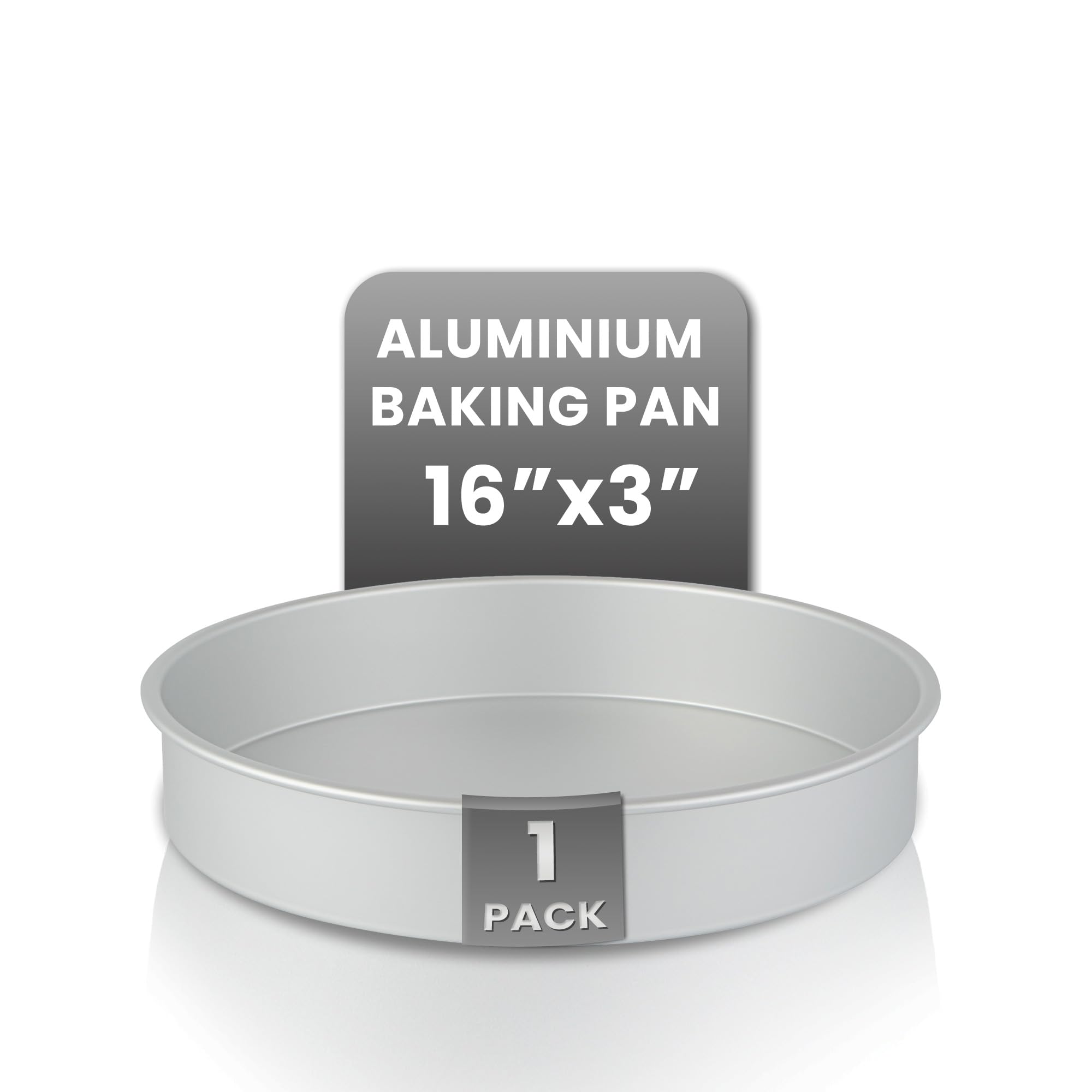 Restaurantware-Met Lux 16 x 3 Inch Straight-Sided Baking Tin, 1 Round Cake Pan - Oven-Ready, Freezable, Anodized Aluminum Round 