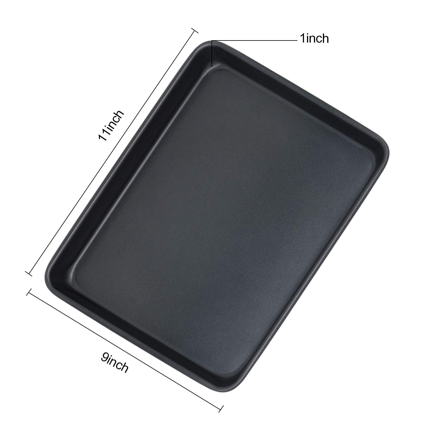 Toaster Oven Pans Set Of 2, Shinsin 11-Inch Nonstick Baking Sheet Pans And Trays, 1/8 Thicker Replacement Small Baking Tray Acce