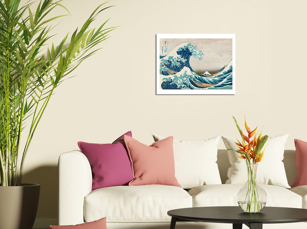Pacifica Island Art The Great Wave Off Kanagawa - Mount Fuji - Vintage Japanese Woodblock Print By Hokusai C.1830S - 8 X 12 Inch