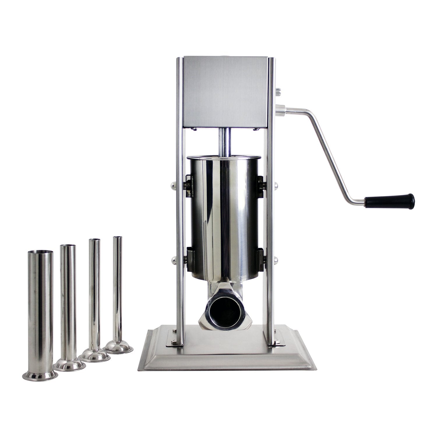 CHARD VS-5, Vertical Sausage Stuffer with Stainless Steel Hopper, Silver, 5lbs