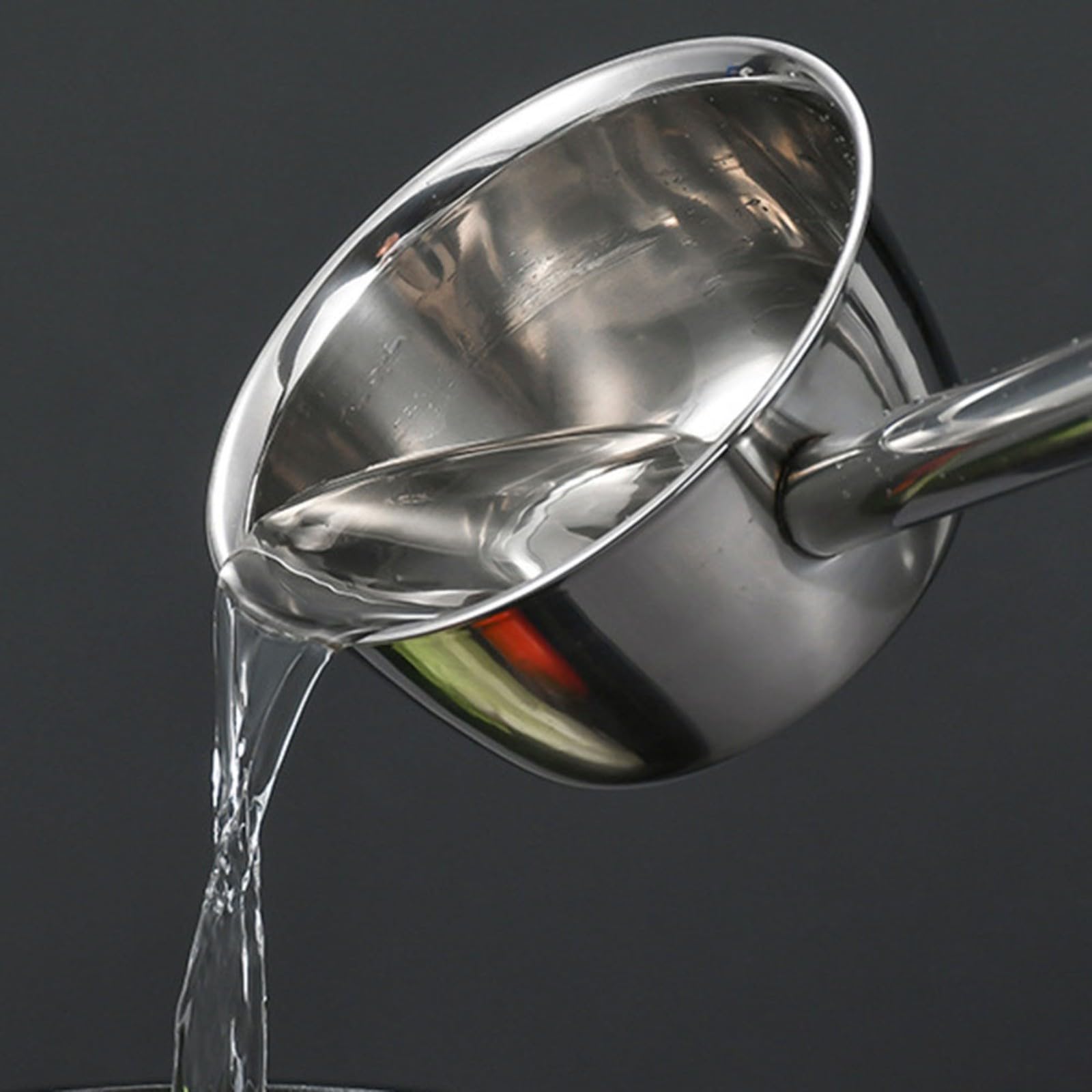 Yunnesdre Stainless Steel Ladle with Extra Long Handle, Deep Soup Spoon for Serving Pot and Bowl, Hanging Loop, 13.7 Inch(14CM)