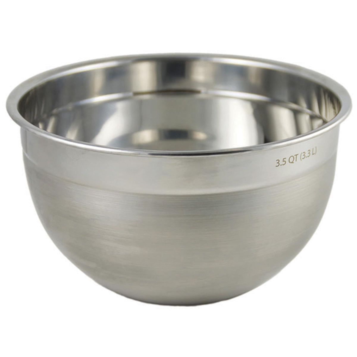 Tovolo Stainless Steel Mixing Bowls, 3.5 Qt - Metal Nesting Mixing Bowl With Rounded Lip For Easy Pour & Minimal Mess - Large &