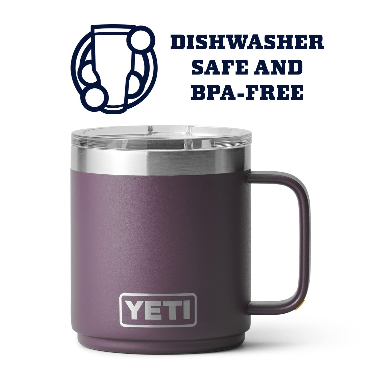 YETI Rambler 10 oz Stackable Mug, Vacuum Insulated, Stainless Steel, Nordic Purple, Model 21071501134