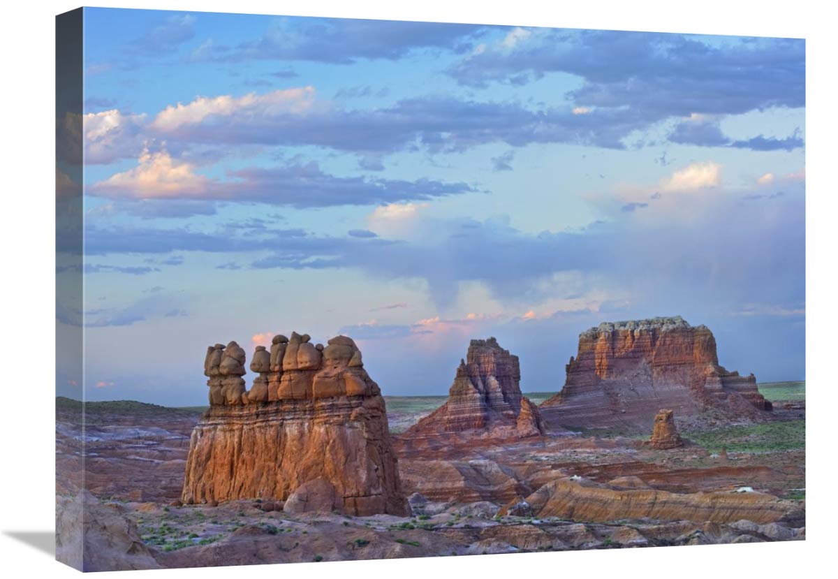 Global Gallery Eroded Buttes in Desert, Bryce Canyon National Park, Utah-Canvas Art-24 x18 