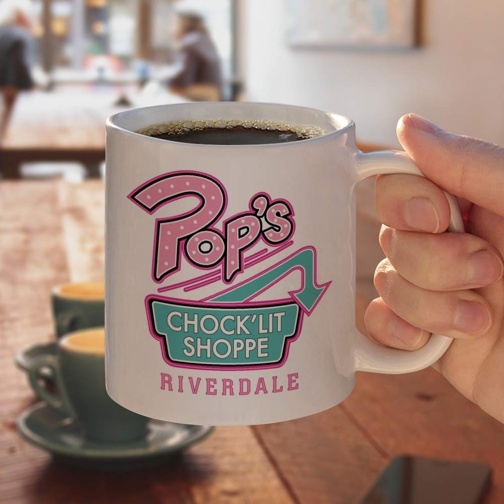 Riverdale Pops Chock 'Lit Shoppe Ceramic Coffee Mug, Novelty Gift Mugs For Coffee, Tea And Hot Drinks, 11Oz, White