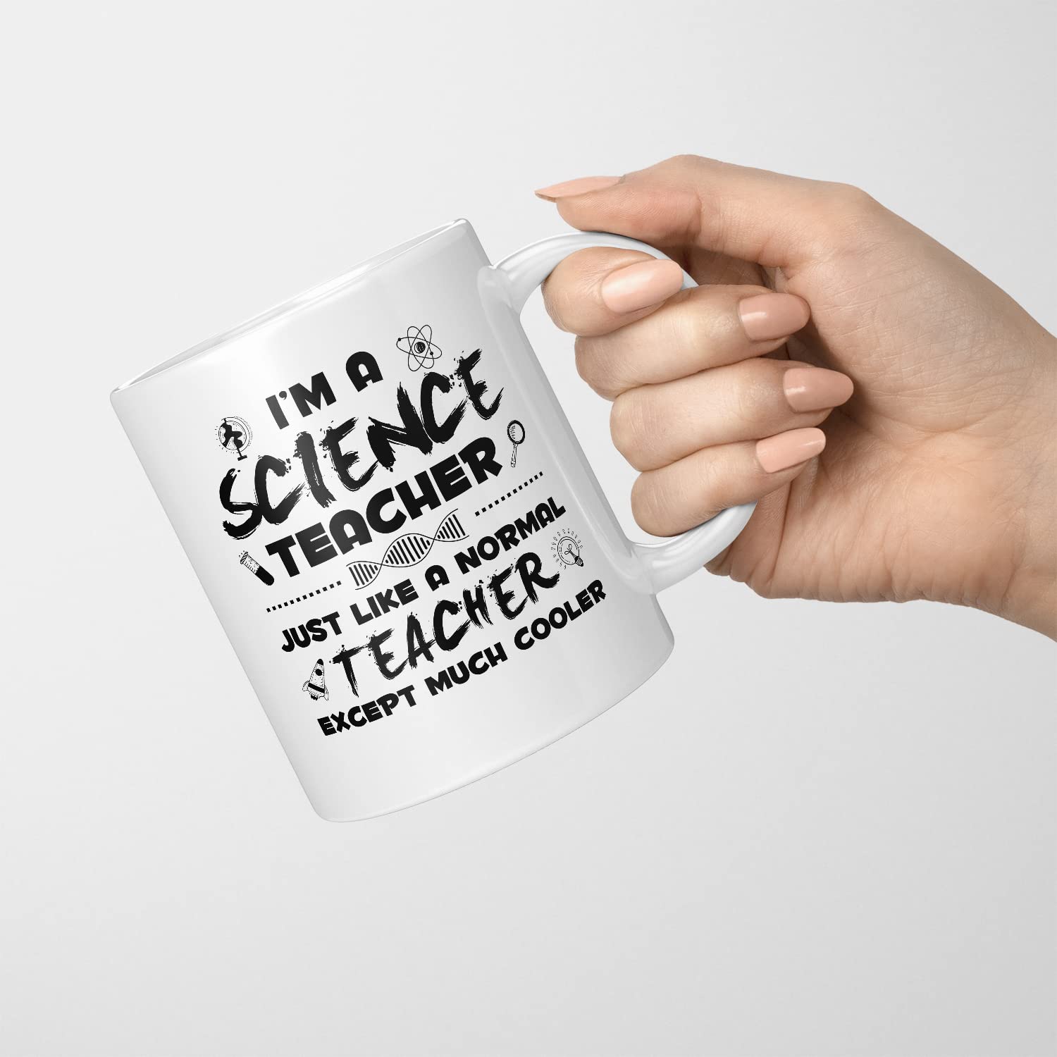 Xildew I'M A Science Teacher Much Cooler 11 Oz Funny Stem Teacher Coffee Mug Ceramic Water Cup Teacher Appreciation Week Gift Fo