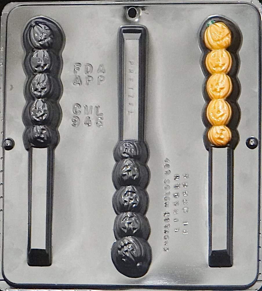 Candy Molds N More Pumpkin Pretzel Pop Chocolate Candy Mold Halloween 946