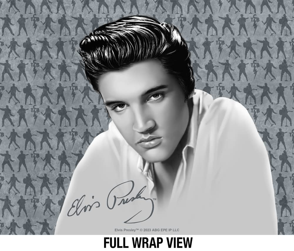 Elvis Official The Moves 24 Oz Insulated Canteen Water Bottle, Leak Resistant, Vacuum Insulated Stainless Steel With Loop Cap, B