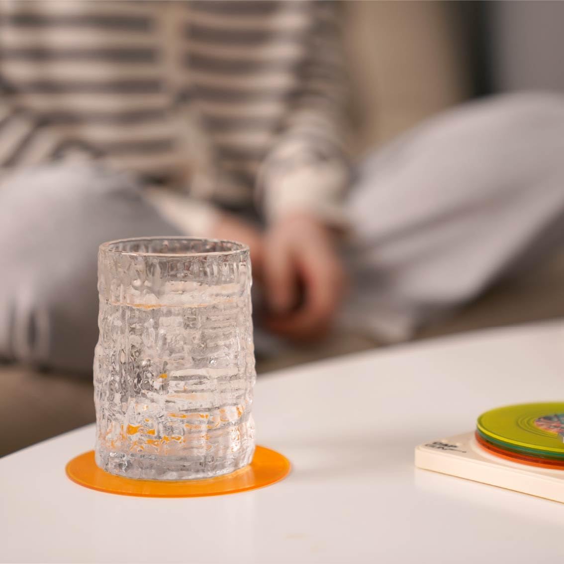 Funny Retro Vinyl Record Coasters, Creative Drink Coasters Set Of 6 With Vinyl Record Player Holder For Music Lovers, Housewarmi