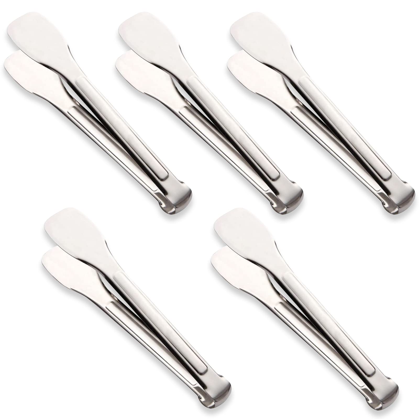 Tenta Tenta Kitchen Premium Stainless Steel Tongs 9-Inch Kitchen Tongs For Cooking Utensils Kitchen Salad Tongs Grilling Barbequ