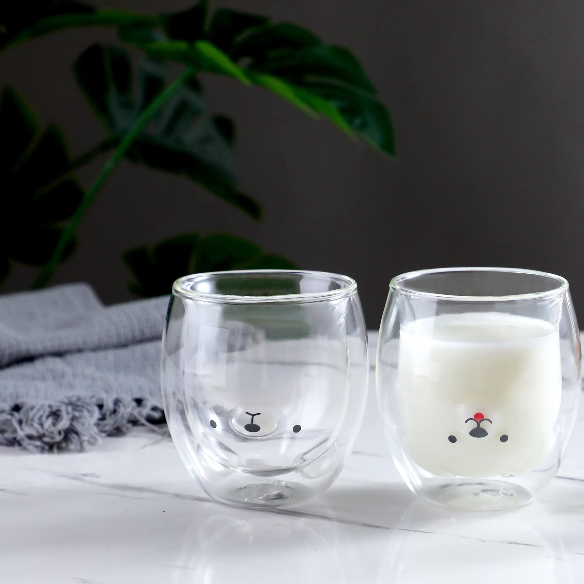 Cat Mug Cute Mugs Glass Double Wall Insulated Glass Espresso Cup, Kawaii Cup, Coffee Cup, Tea Cup, Milk Cup, Best Gift For Offic