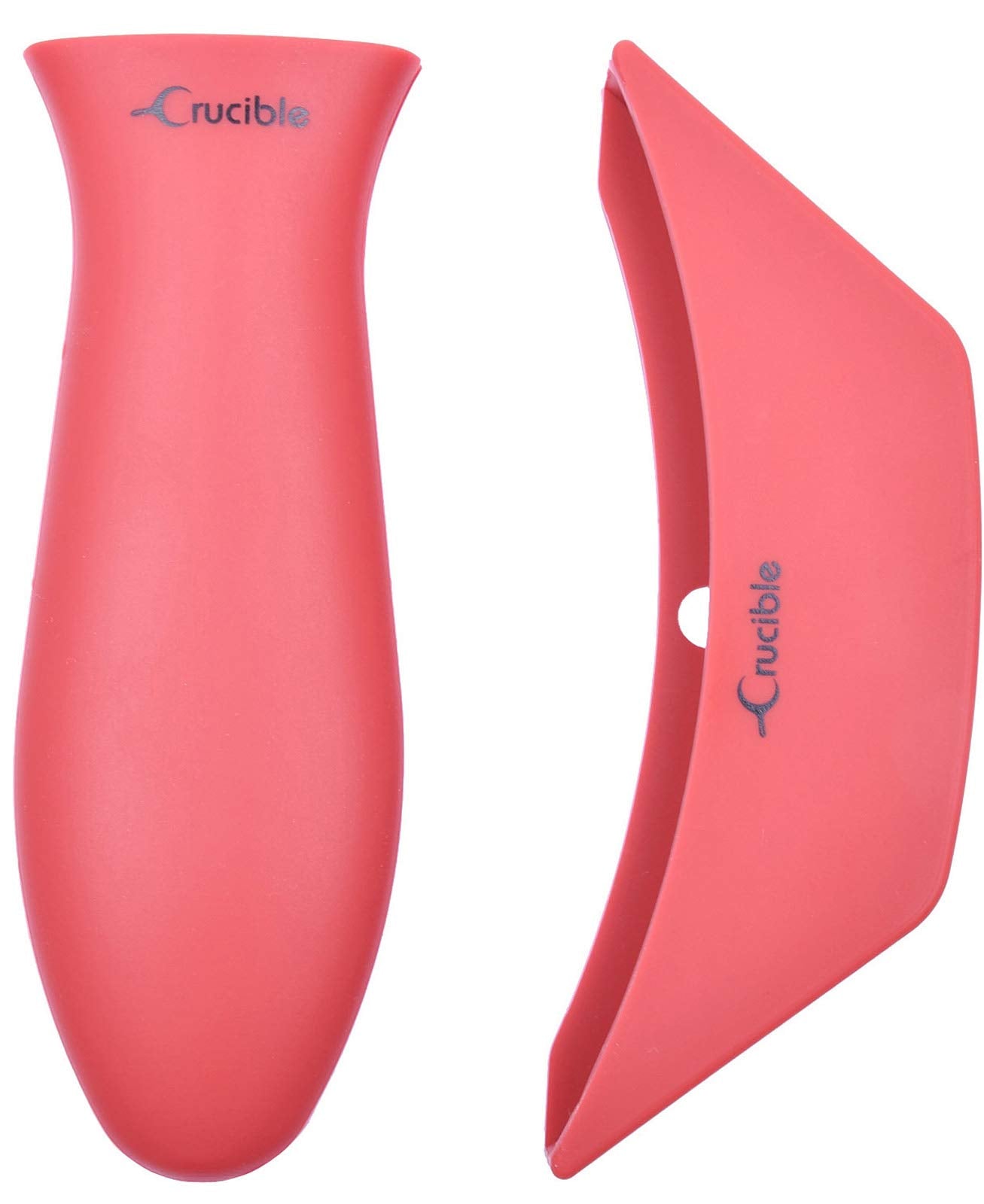 Silicone Hot Handle Holder + Assist Holder, Potholder (2-Pack Mix Red) For Cast Iron Skillets, Pans, Frying Pans & Griddles, Met