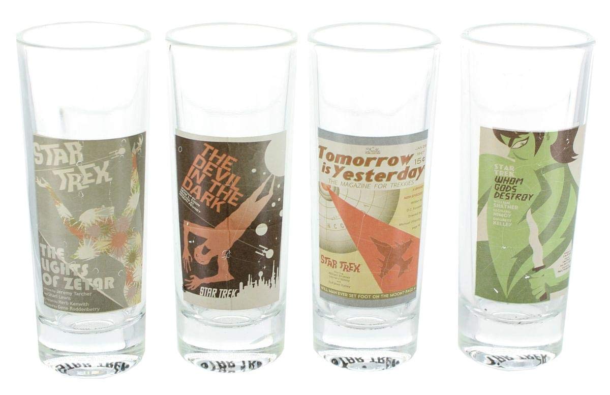 Star Trek The Original Series Fine Art Shot Glasses Set 4
