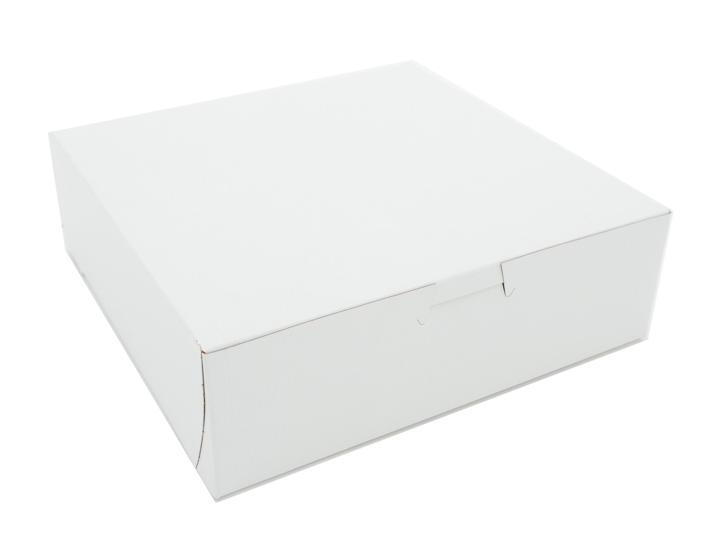 Southern Champion Tray 0933 Premium Clay Coated Kraft Paperboard White Non-Window Lock Corner Bakery Box, 8 Length X 8 Width