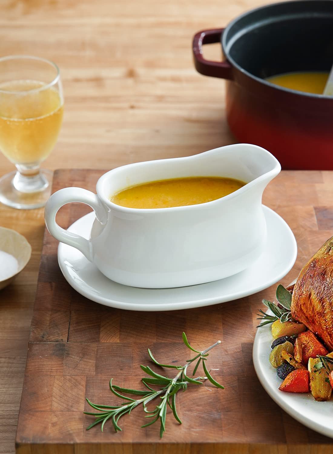 Le Tauci 17Oz Gravy Boat With Saucer Stand, Set Of 1, Ceramic Sauce Boat With Tray For Salad Dressings, Creamer, Broth, Black Pe