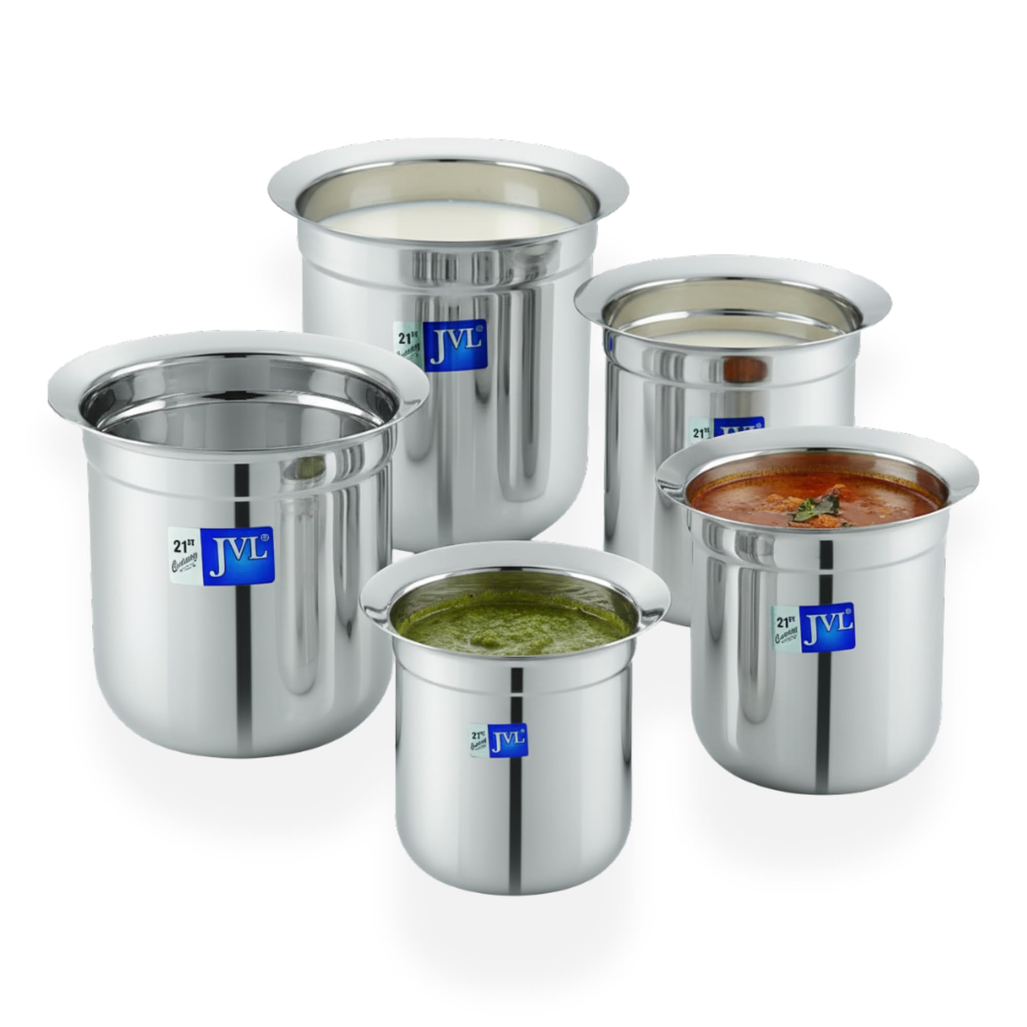Jvl Classicware Stainless Steel Cooking Pot With Spill-Free Pouring Mirror Finish Ideal For Milk, Rasam, Juices, Snacks & Cooked