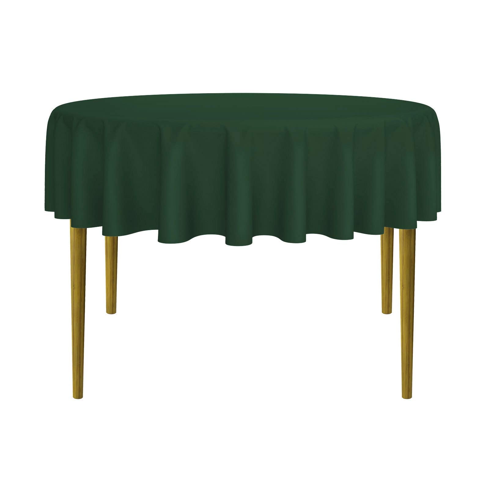 Lann'S Linens - 70 Round Premium Tablecloth For Wedding/Banquet/Restaurant - Polyester Fabric Table Cloth - Hunter Green