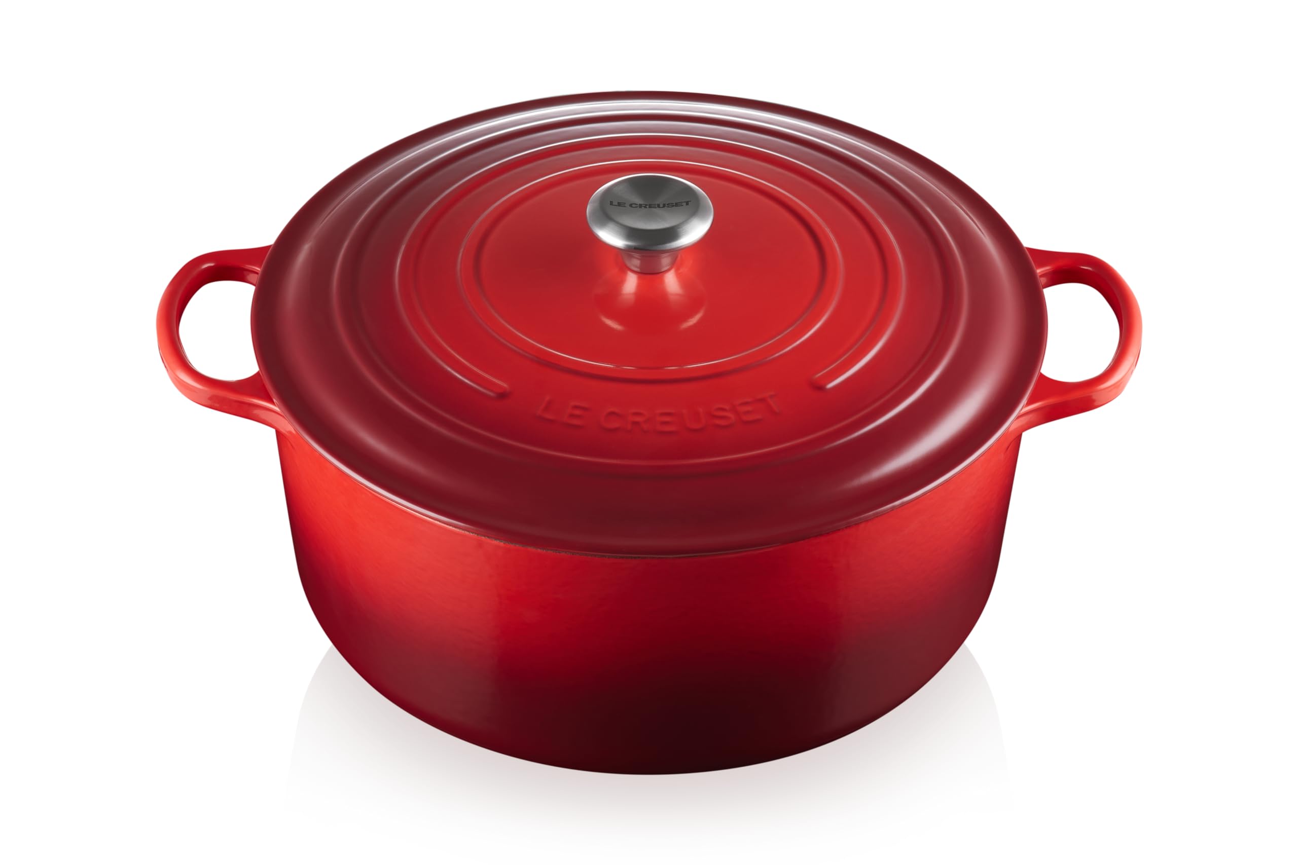 Le Creuset Enameled Cast Iron Signature Round Dutch Oven, 13.25 Qt., Cerise